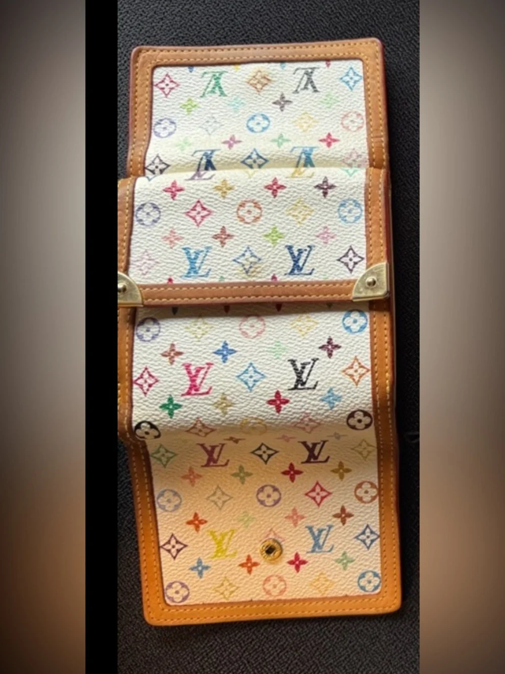 Louis Vuitton multicolor Murakami wallet with COA